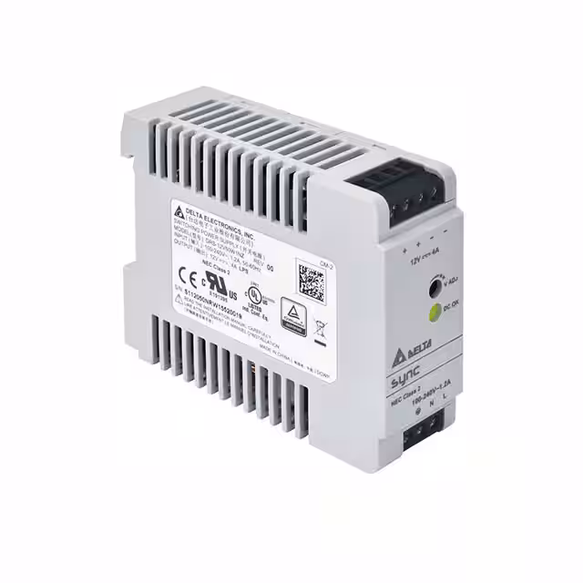 DRS-12V50W1NR Delta Electronics  Industrial DIN Rail Power Supplies